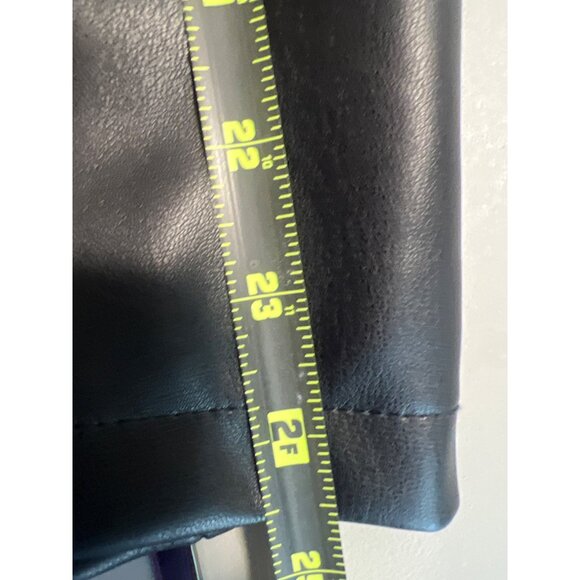 Womens Black Faux Leather Moto Jacket Bold Elements Medium - Picture 8 of 10